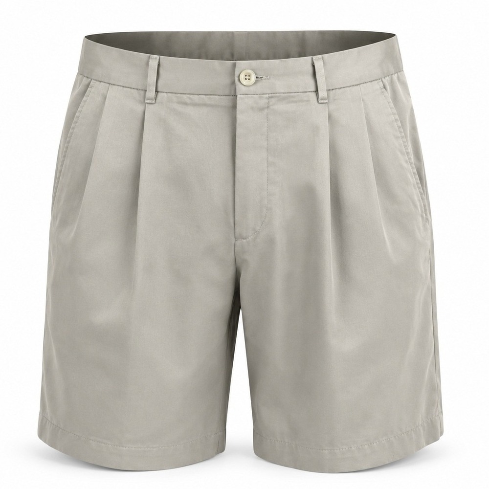 Ashworth Golf Shorts Mens 36 Tan 3rd Groove Pleated Coconut Fiber Performance